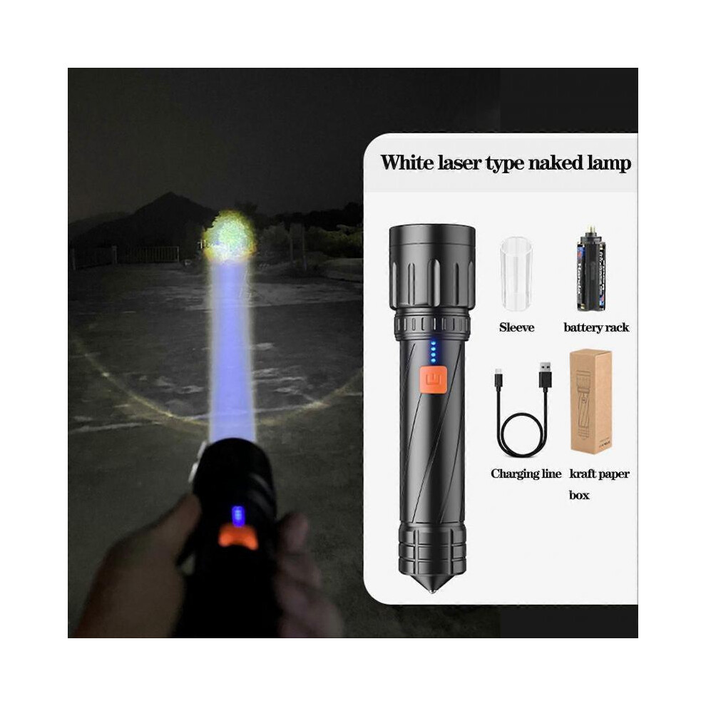 (A)Small Window Breaker Power Banks Flashlight Waterproof Emergency Flashlight for Climbing Outdoor
