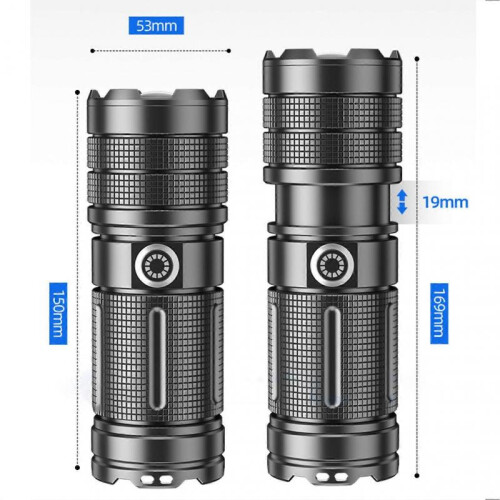 Mini Short Flashlight with Power Banks Multi-Purpose Lighting Flashlight for Outdoor Activities 2