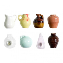 Cute Ceramic Vase Fridges Magnets Mini Vase Hand Painted Ceramic Refrigerator Magnets Set for Study Living Room