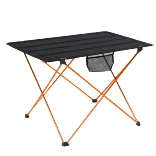 (Orange)Folding Camping Tables Portable Heavy Duty Rectangle Picnic Party Dining Desk 1