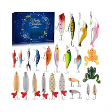 Christmas Fish Bait Surprises Box 3D Vivid Wear-resistant Fishing Lures Case for Gift