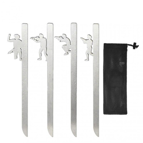 (Silver)Fixed Tent Ground Nail Set Durable Lightweight Ground Nail for Birthday Gift 1