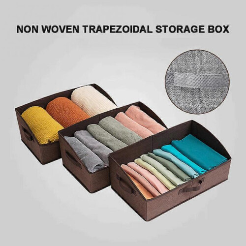 (Coffee Color) Collapsible Closet Storage Bin Multipurpose Clothes Blanket Storage Basket for Basement 2