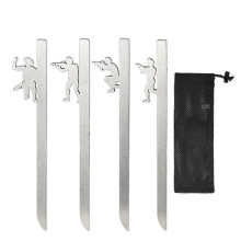 (Silver) Fixed Tent Ground Nail Set Durable Lightweight Ground Nail for Birthday Gift