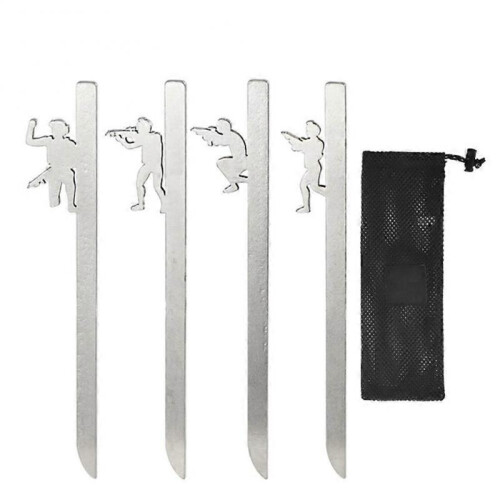 (Silver)Fixed Tent Ground Nail Set Durable Lightweight Ground Nail for Birthday Gift