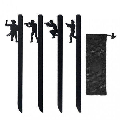 (Black)Fixed Tent Ground Nail Set Durable Lightweight Ground Nail for Birthday Gift 1
