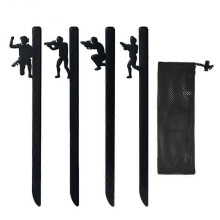 (Black) Fixed Tent Ground Nail Set Durable Lightweight Ground Nail for Birthday Gift
