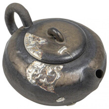 Hand-made Foil Teapot Heat Resistant Chinese KungFu Teapot Present for Friends Family
