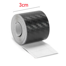 (Larghezza 3 cm-lunghezza 3 m) Adesivo per auto in fibra di carbonio 3D Adesivo per auto fai da te Rotoli