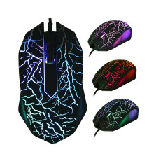 (1.Bianco) Mouse per computer 3200 DPI Mouse colorato professionale a LED da gioco ultra preciso per