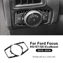 (Carbonio nero) Adesivo in vera fibra di carbonio morbida per Ford Focus SE RS ST Ecoboost 2015 2016