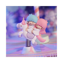 (Little Twin Star) Kitty Melody Sanrio Kuromi Cinnamoroll Little Twin Star Modello a dondolo cavallo