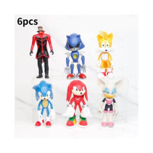 (Stile E) Sonic The Hedgehog Action Figure Modello di cartone animato Decorazione giocattolo Regali