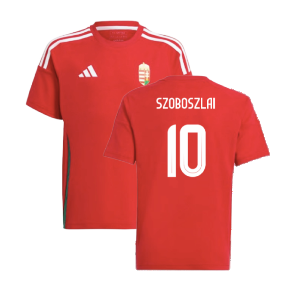 Adidas (Mb) 2024-2025 Hungary Home Fan Shirt (Kids) (Szoboszlai 10)