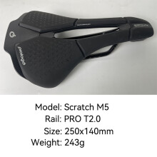 (M5 T2.0-RAIL 140mm) Sella Prologo Dimension NDR a naso corto 245143mm/250x140mm Bicicletta MTB da