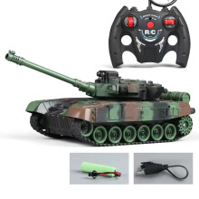（Verde militare 4CH)Carro armato RC Guerra militare Battaglia Stati Uniti M1 Leopard 2 Controllo remoto