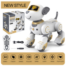 （Oro) Divertente robot RC Cane elettronico Stunt Dog Comando vocale Programmabile Robot per canzoni