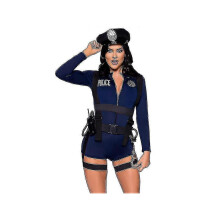 Costume sexy da agente di polizia per donne adulte, costume di Halloween del tenente Ivana Misbehave
