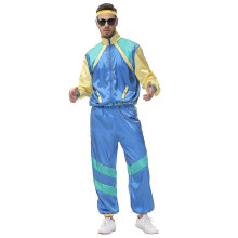 (Uomo -XL) Costume retrò anni '80 Tuta anni '90 Costumi hip-hop Abito a conchiglia Abito da festa per