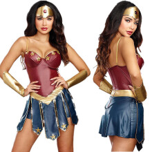 (XL) Set di costumi cosplay da supereroe Wonder Woman da donna