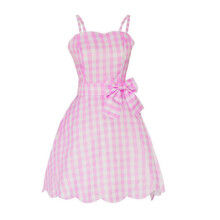 (B -L) Costume da festa per cosplay di film Barbie da donna Abito sottoveste rosa Abiti da festa di