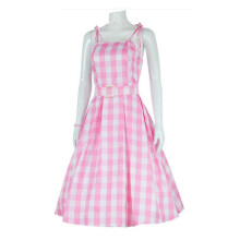 (C -M) Costume da donna Barbie Movie Cosplay Party Costume rosa Slip Dress Abiti da festa di Halloween