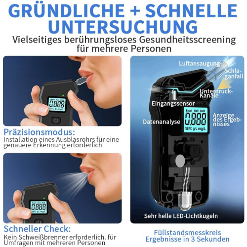Alkoholtester – MR806 (Englische Version) (15 Mundstücke) 1
