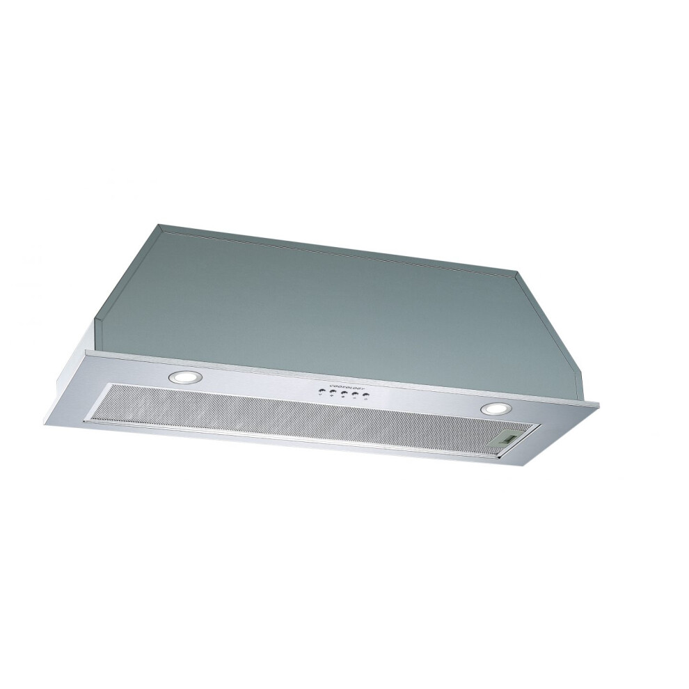Cookology BUCH750SS/A+ 75cm Integrated Cooker Hood, 2 Spotlights, Built-in Cupboard Canopy Extractor - S/Steel