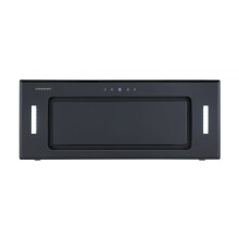 Cookology BUGL750BK 75cm Integrated Glass Canopy Cooker Hood, Touch Controls, LED Lights, Timer, A+ - Black