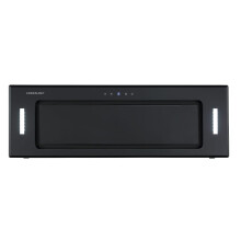 Cookology BUGL900BK/A+ Energy A+ Rated Built-in Black Glass 90cm Integrated Canopy Cooker Hood