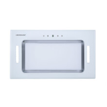 Cookology BUGL520WH/A+ Energy A+ Rated White Glass 52cm Built-in Under Cupboard Canopy Cooker Hood