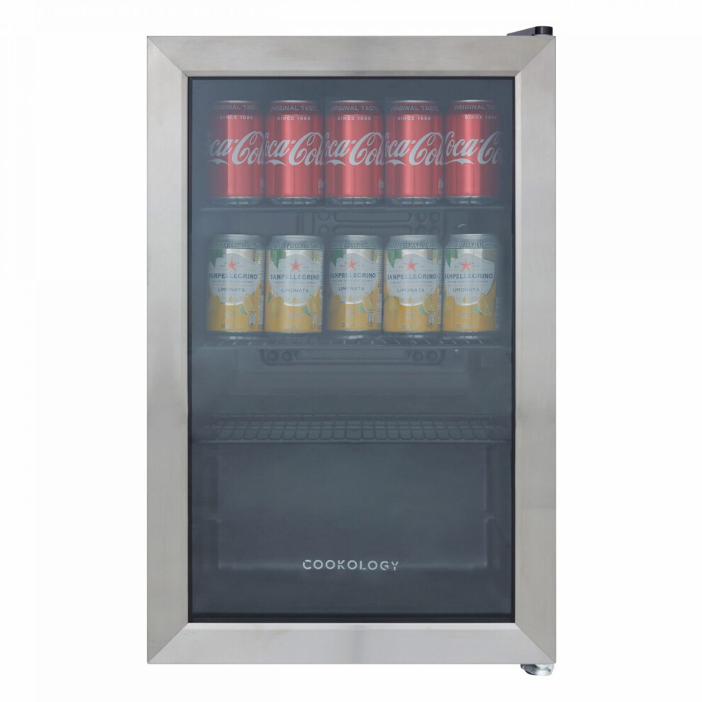 Cookology Cbc70ss 70L Under Counter Drinks Fridge, Adjustable Temp, Energy Efficient - Stainless Steel