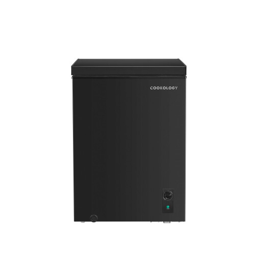 Cookology CCFZ142BK 142L Freestanding Chest Freezer, Outbuilding Safe, Fridge Mode, Temp Control, 4 Star - Black