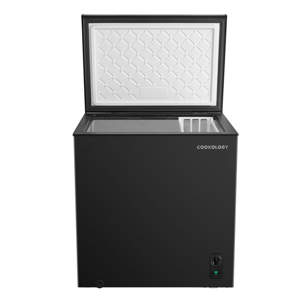 Cookology Ccfz198bk 198L Freestanding Chest Freezer, Fridge Mode, Temp Control, Outbuilding Safe, 4 Star - Black