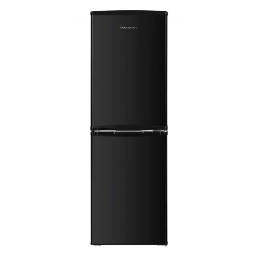 Cookology CFF1425050BK 142L Freestanding 50/50 Fridge Freezer, Adjustable Temp, LED Light, 4 Star - Black
