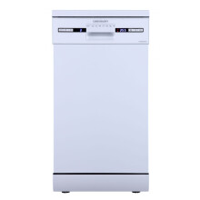 Cookology CFSD4510WH 45cm Wide Freestanding Slimline Undercounter Dishwasher, 6 Programme Settings with Eco Mode, 10 Place Settings - in White