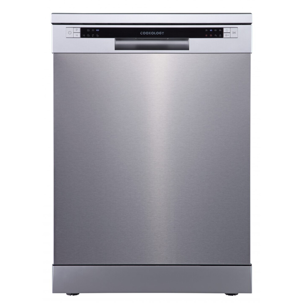 Cookology CFSD613SS 60cm Freestanding Dishwasher, 13 Settings, 6 Programmes, Eco Mode - Stainless Steel