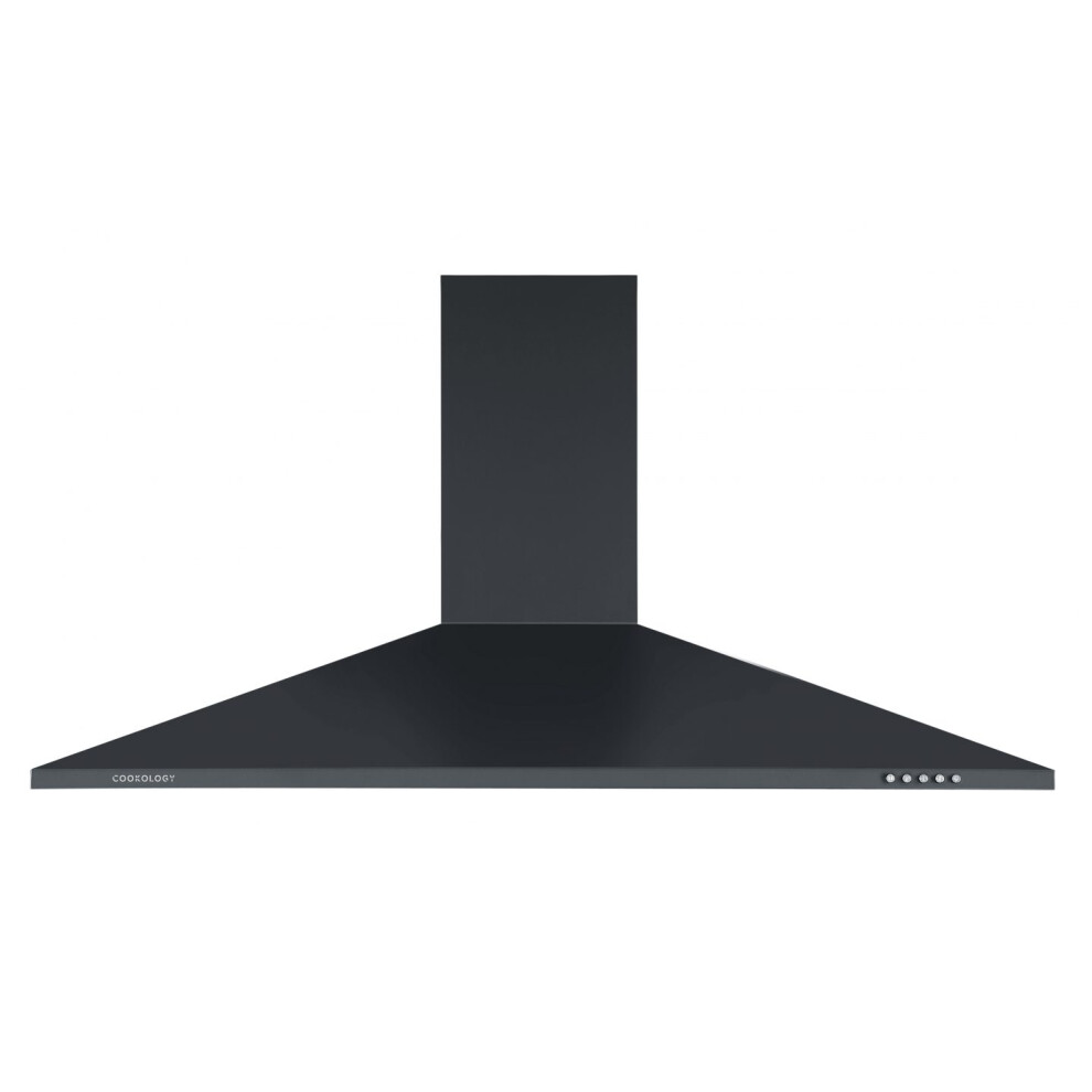 Cookology Energy A Rated 100Cm Wall Mounted Extractor Fan | 100Cm Chimney Cooker Hood Black