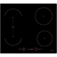 Cookology CIBP600 59cm Plug-in Induction Hob, 4 Zones, Touch Controls, Bridging, Child Lock, Plug Included - Black