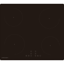 Cookology CIH602 60cm Induction Ceramic Hob, 4 Zones, Touch Controls, 9 Heat Settings, Child Lock - Black