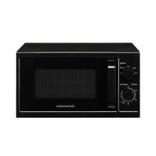 Cookology CMAFS20LBK 800W Microwave, 20L, 25cm Turntable, 5 Power Levels, Quick Defrost, Dial Timer - Black