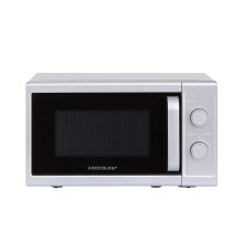 Cookology CMAFS20LSL 800W Microwave, 20L, 25cm Turntable, 5 Power Levels, Quick Defrost, Dial Timer - Silver