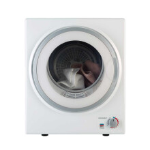 Cookology CMVD25WH Mini Vented Tumble Dryer, 2.5kg, Tabletop, Compact, Dial Controls, 4 Functions, 200 Min Timer - White