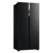 Cookology CSBS460BK 460L Side-by-Side Fridge Freezer, Frost Free, Adj. Temp, Super Freeze, 177.5cm - Black