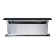 Cookology CDD900BK 90cm Downdraft Cooker Hood, Recirculating, 4 Speed Touch Controls, LED Light - S/Steel