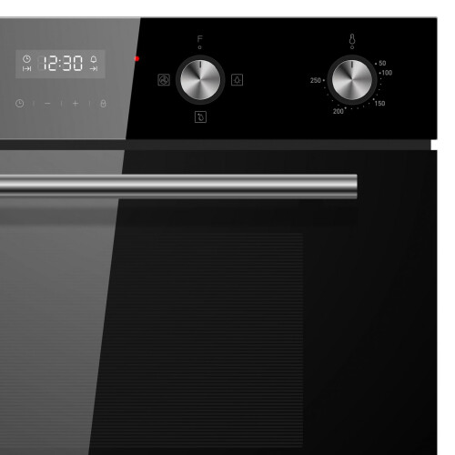 Cookology Cookology CDO720BK Built-in Double Fan Oven, 85L, 6 Functions, Timer, Dial Controls, Digital Clock - Black 2