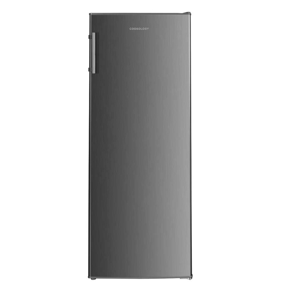 Cookology Ctfr240ix Tall Freestanding Larder Fridge 240 Litre, 143Cm High And 55Cm Wide With 5 Adjustable Shelves And Reversible Door - In Inox