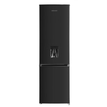 Cookology CFF268WDBK 268L Frost Free Fridge Freezer, Water Dispenser, Adj. Temp, Auto Defrost, 4 Star - Black