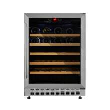 Cookology CWC600SS 60cm Wine Cooler, 54 Bottles, 135L, Digital Temp Control, Reversible Door - S/Steel