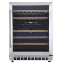 Cookology CWC605SS 60cm Wine Cooler, 54 Bottles, 135L, Digital Temp Control, Reversible Door - S/Steel
